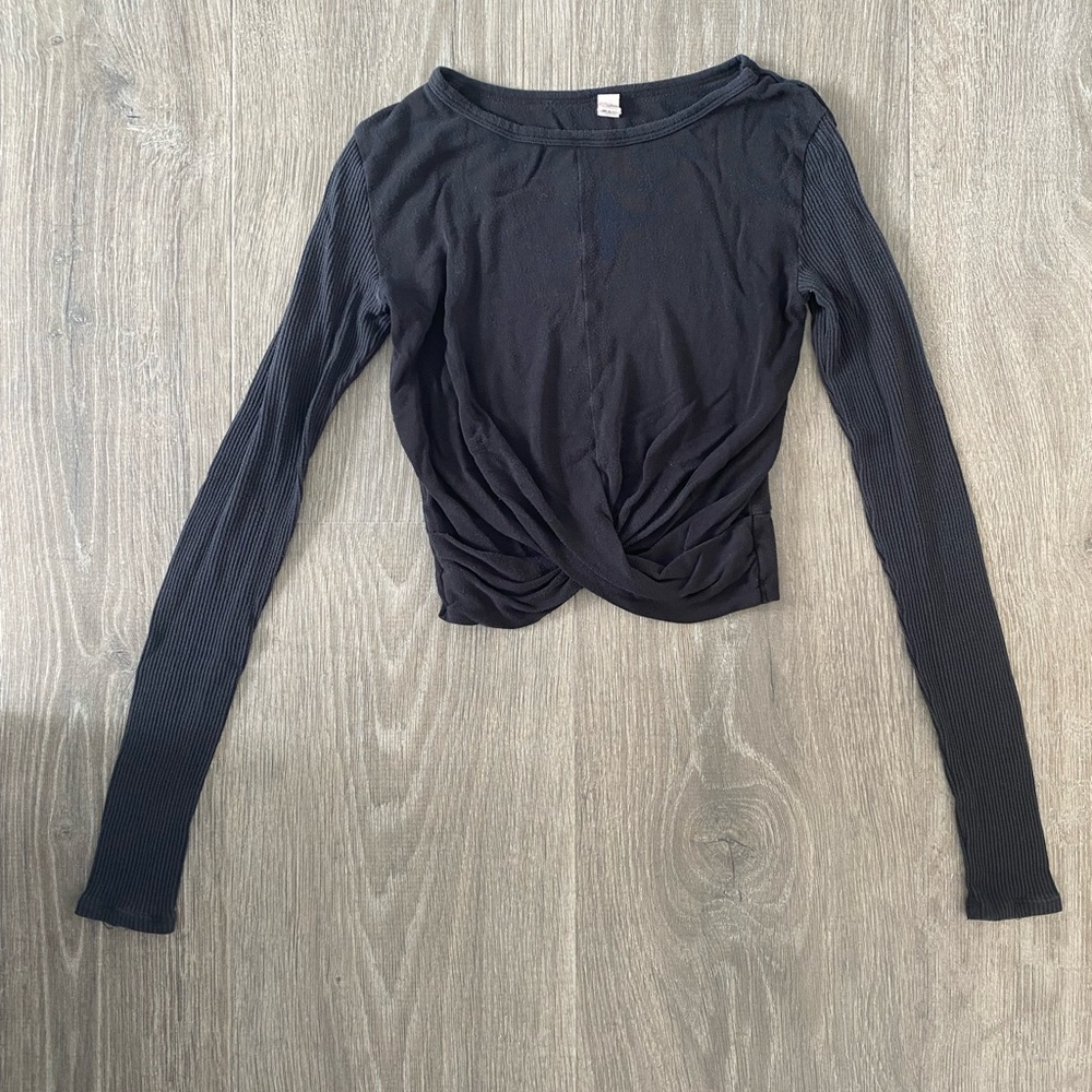 Alo ribbed black long sleeve